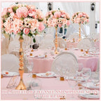 Tigeen 24 Bundles Peonies Artificial Flowers Faux Roses, Pink - Image 5