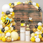 Gallety 7.2 FT Rustic Wood Round Backdrop Cover for 5 to 7.2FT Circle Backdrop Stand - Adjustable Circle Arch Cover for Birthday, Wedding, Baby Shower, Baptism and First Communion Decorations - Image 4