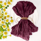 Cupuamon 50 Pack Cheesecloth Napkins 20x20 Inch Dinner Table Napkins Boho Washable Rustic Gauze Napkins Bulk for Wedding Bridal Baby Shower Party Decor (Burgundy) - Image 6