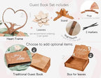 2B1WEDDING Personalized Wedding Guest Book Alternative Herat with Tree - Image 2