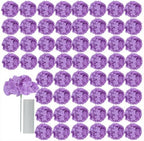 AVIVIHO 65pcs Lavender Fake Flowers Hydrangea Artificial Flowers Bluk (Not Squished, No Steaming Need) Hydrangeas Silk Flowers with Stems for Home Weddings,Table Centerpieces,Party Arch Decorations by Aviviho