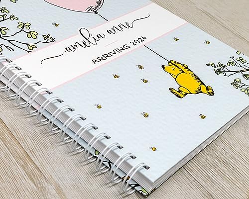Personalized Baby Memory Book - Hardcover First Year Album Customized with Baby’s Name - Prompted Baby Journal (Pink Pooh) - Image 2