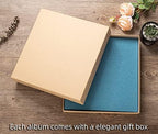 Super Large Photo Album Self Adhesive Scrapbook Album for 4×6 5×7 8×10 10×12 or Bigger Pictures DIY Magnetic Linen Cover Album 80Sheets/160Pages DIY Photo Album(Sky Blue) - Image 6