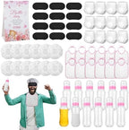 Aneco 12 Set Bottle Chug Baby Shower Games, Plastic Juegos Para Baby Shower Bottle, Gender Reveal Race Gifts Decoration with Bottles Bibs Sign Diapers Caps Blindfolds for Adult Party Supplies, Pink by Aneco