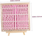 Double Sided Felt Letter Board Set with Wooden Frame and Easel - Image 3