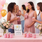 SiliFine 37 Pcs a Baby Is Brewing Pink Can Coolers Baby Shower Party Favors - Image 4