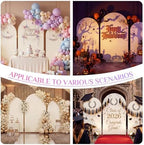 Set of 3 Metal Arch Backdrop Stand with Cover Set, (7.2FT, 6.6FT, 6FT Wedding Arch and Cover Set), Backdrop Arch for Party, Baby Shower, Birthday, and Graduation Ceremony - Image 3