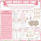 Funnymoom 426 Pcs Baby Shower Decorations for Girl Pink Elephant Games - Image 4