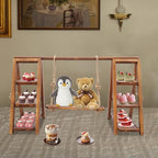 3 Tier Serving Ladder Stand with Swing, Wooden Cupcake Stand - Image 5