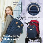 RUVALINO Baby Diaper Bag Backpack with Changing Pad, Peacock Blue - Image 5