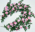2 PCS 12FT Bendable Flower Garland, Artificial Rose Vine for Home Decor - Image 6