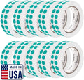Perco Teal Perforated Round Circle Dot Sticker 1/2-Inch Labels — 10 Rolls, 30,000 Stickers - Planners, Invitations for Aesthetic Coding, Modern Organization & Labeling, Strong Adhesive - Made in USA by Perco