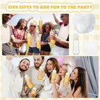 8 Sets Bottle Chug Baby Shower Games Juegos Para Plastic Baby Bottles Bibs Disposable Diapers Gender Reveal Games Baby Changing Diaper Race Game Decoration (Beige) - Image 5