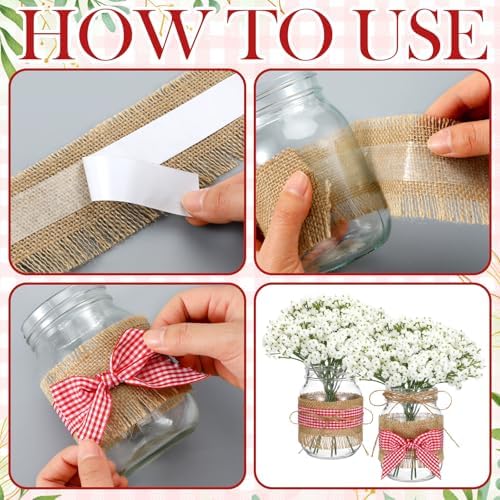 Daifunli 6 Set Picnic Party Centerpieces for Table Mason Jar Table Decor - Image 4