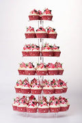 YestBuy Cupcake Stand, Acrylic Cupcake Tower Tree, 6 Tier Large Cupcake Holder for Pastry, Clear Cupcake Dispaly Stand with Base for Party, Wedding, Baby Shower by YestBuy