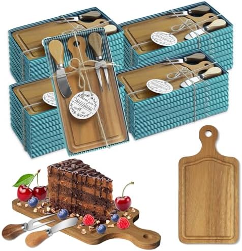 32 Sets Bridal Shower Game Prizes, Mini Charcuterie Boards, Acacia Wooden by AZEAM
