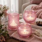 24PCS Pink Votive Candle Holders - Image 4