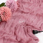 12 Pieces Dusty Rose Cheesecloth Table Runner 10FT Pink Runner for Tables Gauze Fabric Boho 35 x 120 Inches Long Table Runner Decoration Rustic Sheer Runner for Wedding Baby Birthday Party Dusty Rose - Image 4