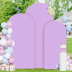 FOTSHARER 7.2FT 6.6FT 6FT Lavender Arch Cover Set of 3 Wedding Arch Cover Fabric Spandex Arches Backdrop Cover for Metal Arches Frame Arch Covers Stretchy Backdrop for Wedding Baby Shower Decoration - Image 6