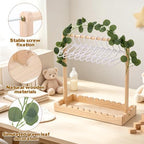 Rainmae Wooden Baby Clothing Rack for Toddler, Baby Shower Crate Closet, Baby Shower Basket with Hanger Rack, Hangers, Ivy Garland Decor, Newborn Gifts Basket for Pets Boys Girls Welcome Present - Image 4