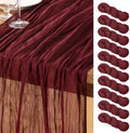 DeZerlor Burgundy Cheesecloth Table Runners 10 Pack Christmas Runners by DeZerlor