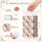 Sinload 50 Sets Rose Flower Gift Bags with Tissue Paper Bulk, Elegant - Image 2