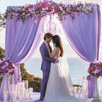 20x10ft Lavender Backdrop Curtain for Weddings, Wrinkle-Free Polyester Fabric Purple Backdrop Curtain Drapes for Birthday Party Photo Photography Decoration 5ft x 10ft,4 Panels - Image 2