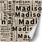 AOFUN Personalized Name Text for Boys Girls Men Women Personalized Name Gift Cute Birthday Wrapping Paper Funny Christmas Wrapping Paper 3 Rolls 58" x 23" - Image 3