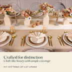 Disposable Linen-Feel Champagne Napkins, 6.5" x 6.5" Paper Napkins For Wedding, Party, Dinner Or Holiday (100 Pack) - Image 3