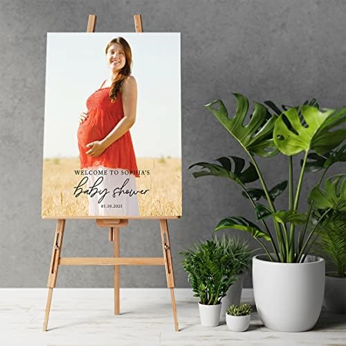 Andaz Press 16X20 Inch Personalized Baby Shower Canvas Welcome Sign, Custom Personalized Baby Shower Welcome Sign With Photo, Welcome Sign For Baby Shower Entrance, Baby Shower Welcome Signs For Easel - Image 2