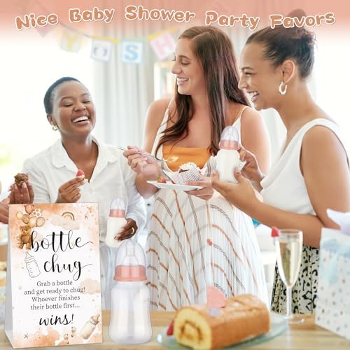 TrelaCo 20 Pcs Bottle Chug Game, Brown Baby Shower Favors, Classic - Image 5