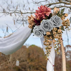 Artificial Flowers Realistic Roses, Real Looking Fake Roses with Stem for DIY Wedding Bouquets Centerpieces Bridal Shower Party Home Romantic Decorations (Grey, Regular 3" - 200pcs) - Image 7