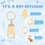 Vesici 25 Sets Baby Shower Favors for Guests Mini Handmade Footprint Scented Soap with Bottle Openers Keychains and Thank You Cards for Shower Gender Reveal Party Favors (It's A Boy) - Image 3