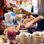 Umigy 180 Pcs Disposable Paper Soup Bowls 9 oz Wood Grain Party Cups - Image 5