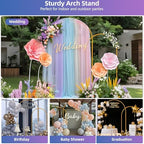 Hemmotop Metal Arch Backdrop Stand Set of 2, 7.2ft and 6ft - Image 2