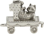 Danforth Birthday Raccoon Train Candleholder | Pewter Handcrafted in USA by DANFORTH