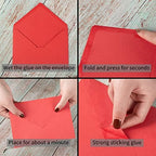 100 Pieces A7 Envelopes 5x7 Black, 5.24 x 7.24 Inches (Pack of 2) - Image 3