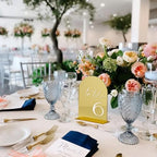 HOODO Gold Mirror Acrylic Wedding Table Numbers 1-25 with Stands, 5"x7" Arched Acrylic Signs and Holders, Gold Mirror Arch Table Numbers for Wedding Reception, Party, Anniversary, Event - Image 7