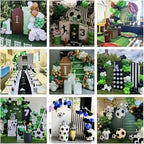 NIVIUS PHOTO American Football White and Black Stripes Arch Backdrop Cover for Boy Birthday Baby Shower Sport Party First Year Down Rugby Theme Decor,Elastic Spandex (3X5ft,GX2826) - Image 5