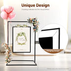 Wedding Welcome Sign Stand Easel Stand for Sign with Blackboard Wedding Sign Holder for Seating Charts Welcome Poster Stand for Baby Showers, Event Party - Image 3