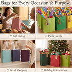 BLEWINDZ 100Pcs Medium Paper Gift Bags with Handles Bulk 10.6×8.2×4.3 In - Image 4