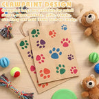 Tenceur 80 Pcs Dog Gift Bags Goodie Paw Puppy Paper Treat Bags Bulk with Handles 10.63 x 4.72 x 7.87 Inch Dog Themed Party Favors Shopping Holiday Kraft (Brown Colorful) - Image 4