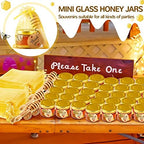 50 Pcs 1oz Small Glass Jars with Lids Mini Honey Jars with Wood Dipper, Bee Charms, Golden Gift Bags, Jutes, and Tags with Golden Lids for Baby Shower, Wedding, and Party Favors - Image 4