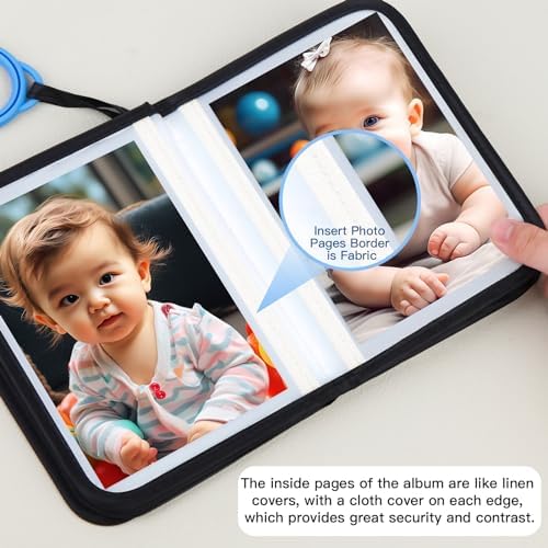 My first Soft Baby Photo Book Holds 21 4x6 Photos,Cute Book Gift,2Pcs Black - Image 5
