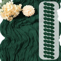 15 Pack Emerald Green Cheesecloth Table Runner 17 x 108 inch Cheese Cloth Table Runners 9ft Green Table Runner Rustic Romantic Sheer Gauze Runner for Wedding Party Baby Shower Table Decoration by Yorcari
