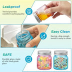 Tessco for you Mini Mason Jar Shot Glasses with Lids 2 oz Dishwasher Safe Mason Canning Jars for Bachelorette Wedding Party Favors Bar Drinks Home Desserts Honey Jam Candy(Fresh Color,72 Pcs) - Image 3