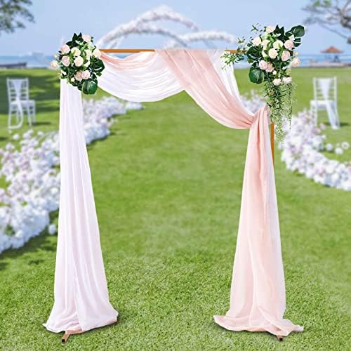6.6ftx4.9ft Backdrop Stand, Portable Pipe and Drape Backdrop Stand for Parties Silver Wedding Garden Balloon Arch Frame for Wedding Birthday Parties Banquets Background Decor (6.6x 4.9ft) - Image 2