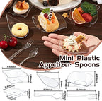 Tessco for you 800 Pcs Mini Appetizer Plates Classic Style Clear - Image 2
