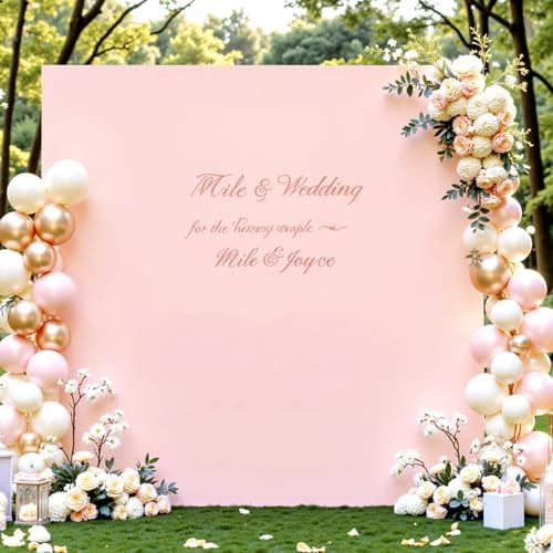Square Backdrop Arch Cover Pink 6.6FT x 6.6FT Square Arch Backdrop Covers Stretchy Spandex Fitted Square Backdrop Cover for Birthday Party Wedding Ceremony Banquet Decoration - Image 4