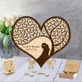 Personalized Heart Tree Wedding Guest Book Alternative Custom Tree of Life Wedding Guest Book Reception Frame Wedding Decorations for Reception Sign in Book Guests,D-Family Tree Guestbook-5 by Smallduuck